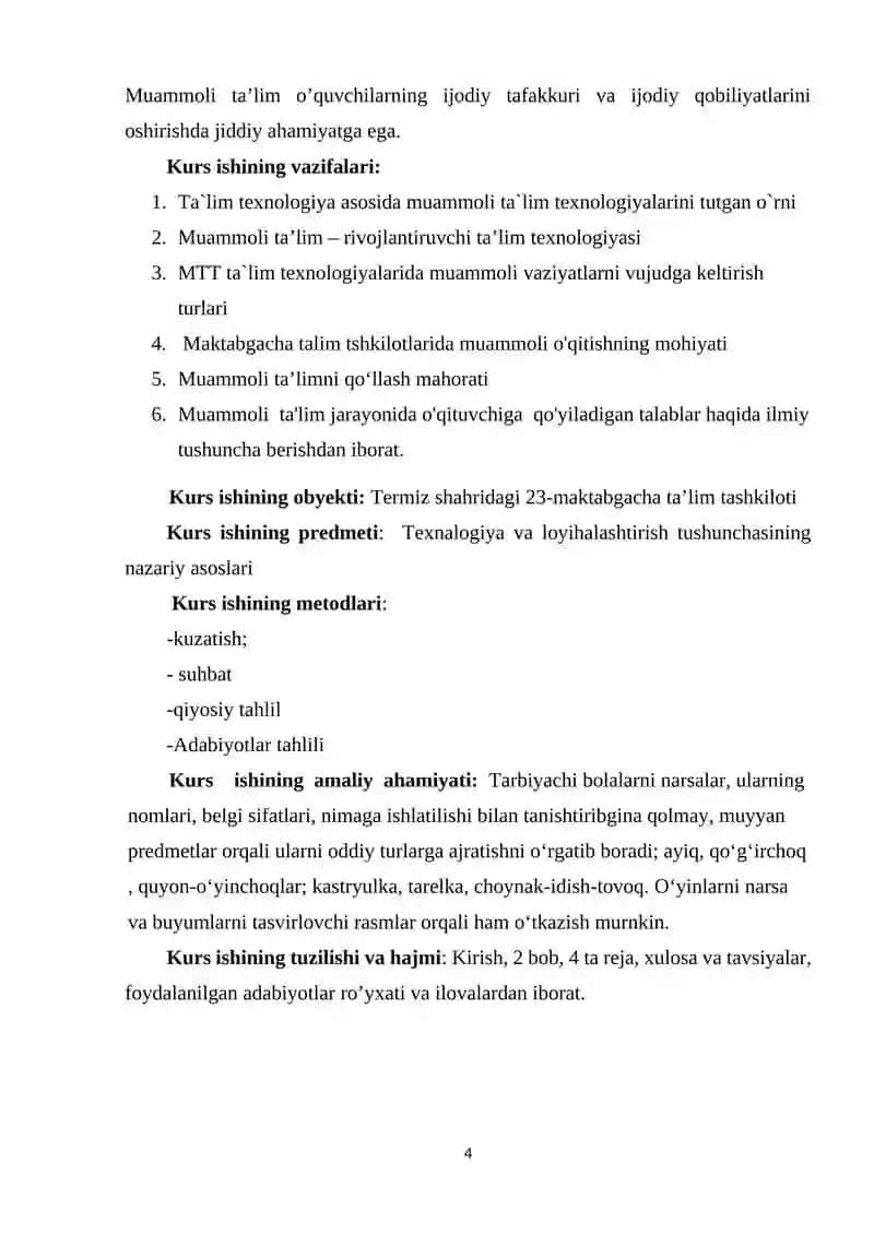 MAKTABGACHA TALIM TSHKILOTLARIDA MUAMMOLI O'QITISHNING MOHIYATI 4