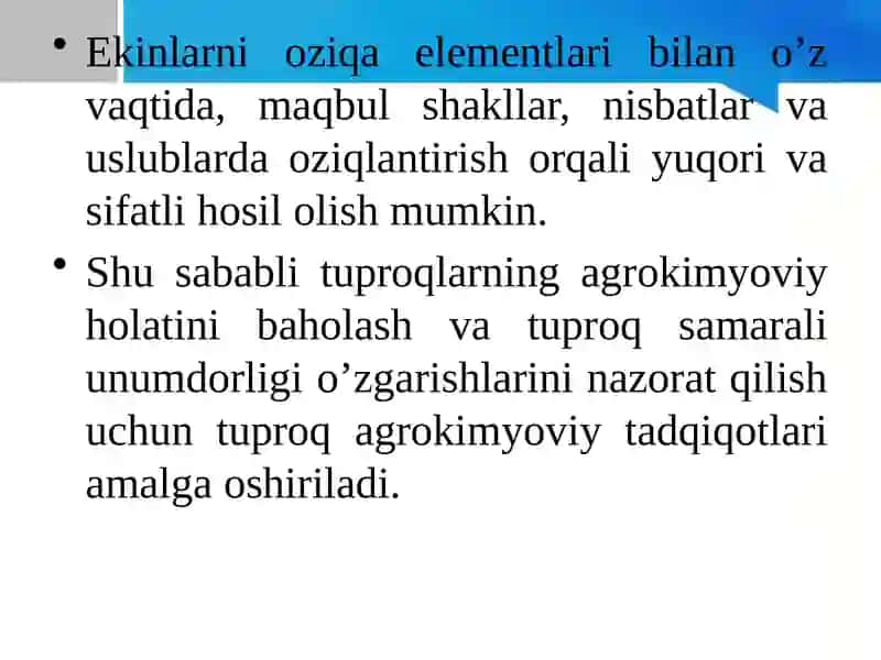 TUPROQLARNI AGROKIMYOVIY VA RADIOLOGIK TADQIQ QILISH 4
