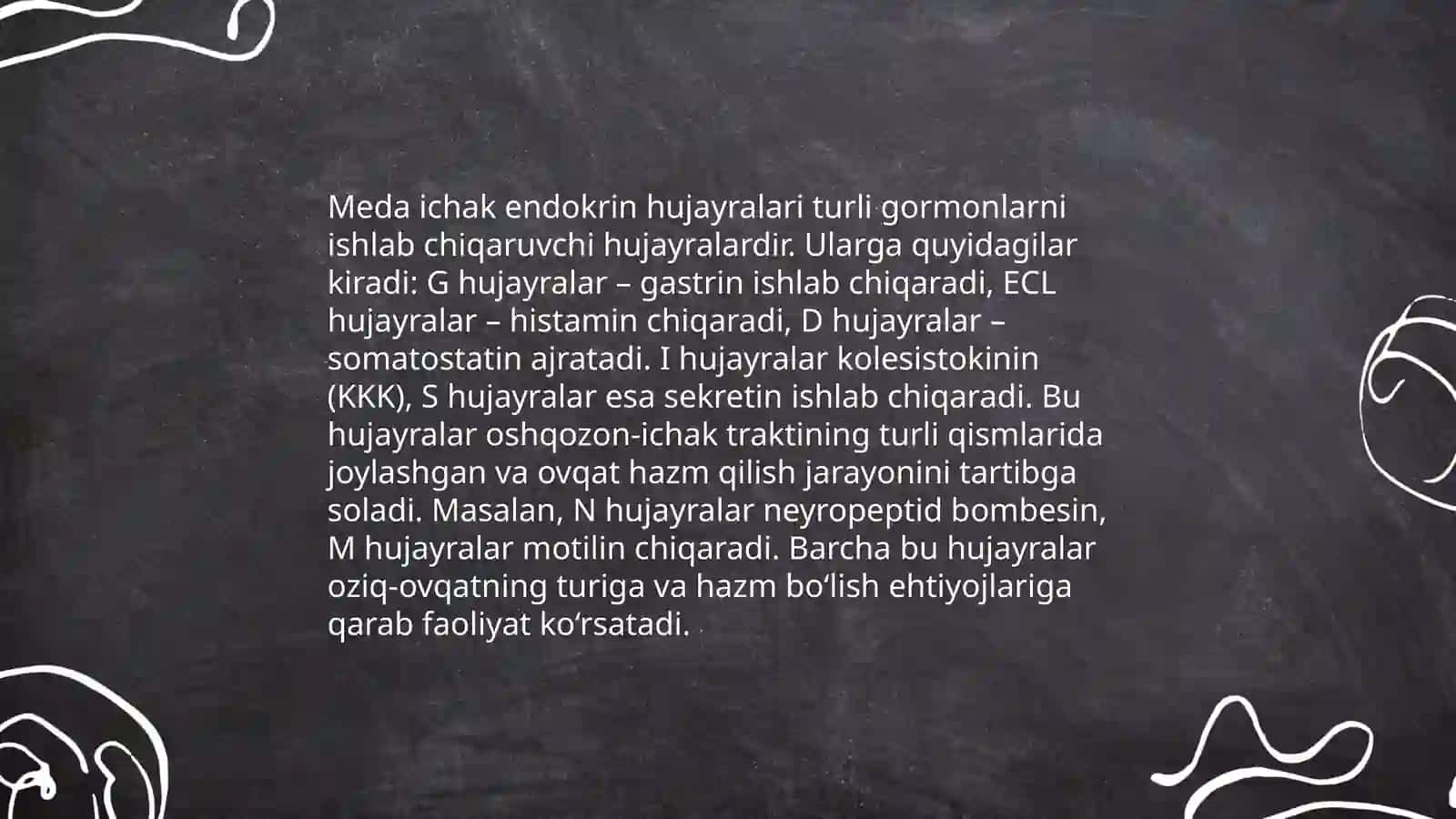 Meda ichak nayining endokrin hujayralari 4