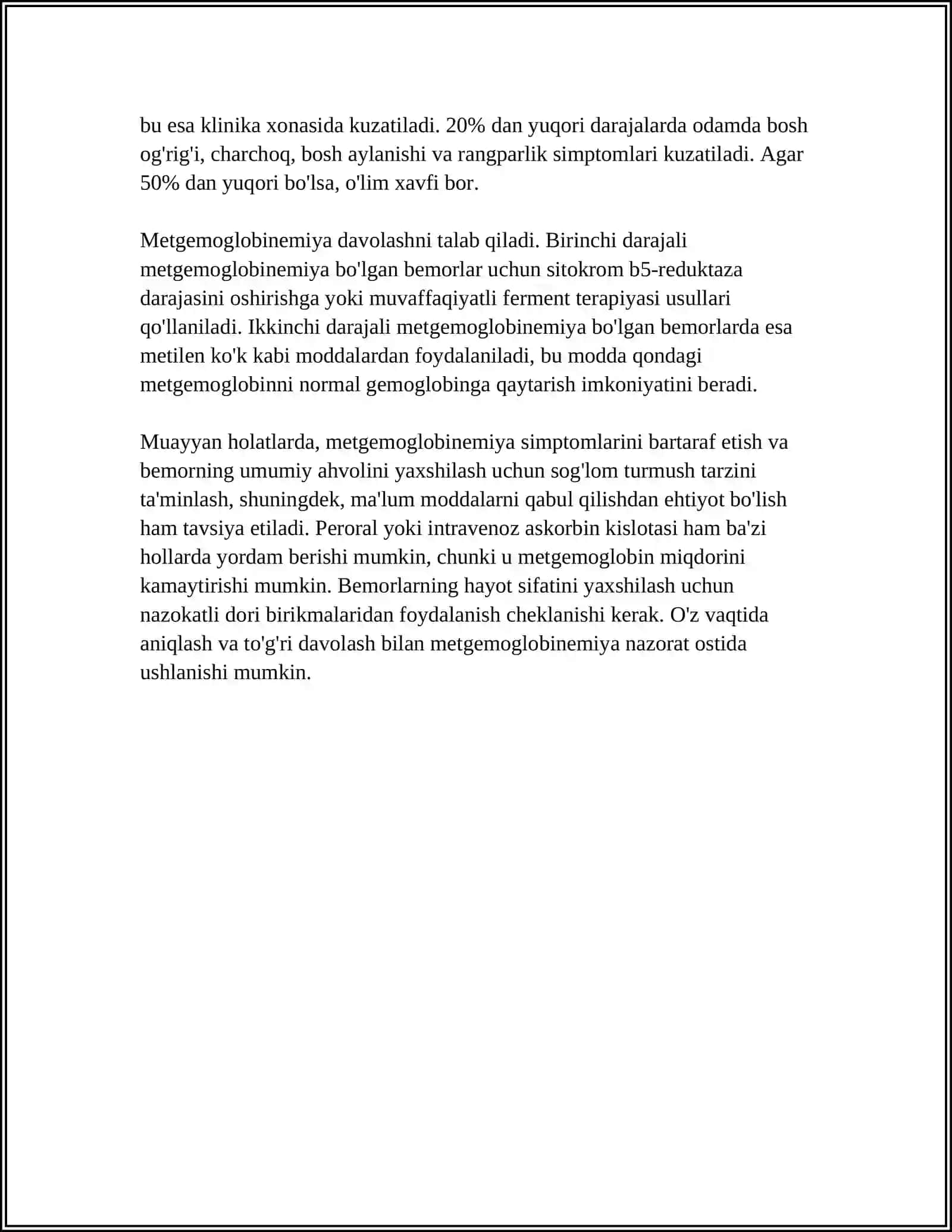 METGEMOGLOINEMIYA UNING SABABLARI 4