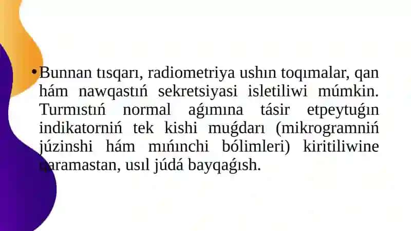 Biologıyalıq tekserıwlerde radionuklidli usıllardan paydalanıw 4
