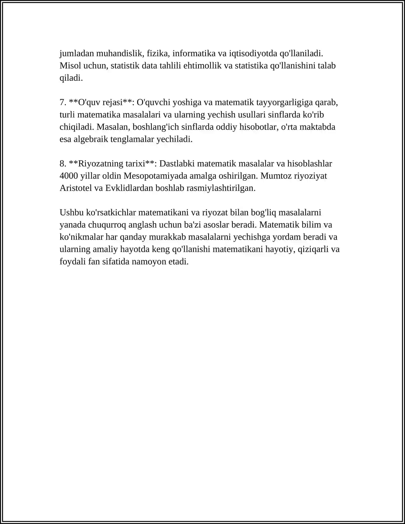 RIMKEVINCH MASALALAR TOʻPLAMI 4