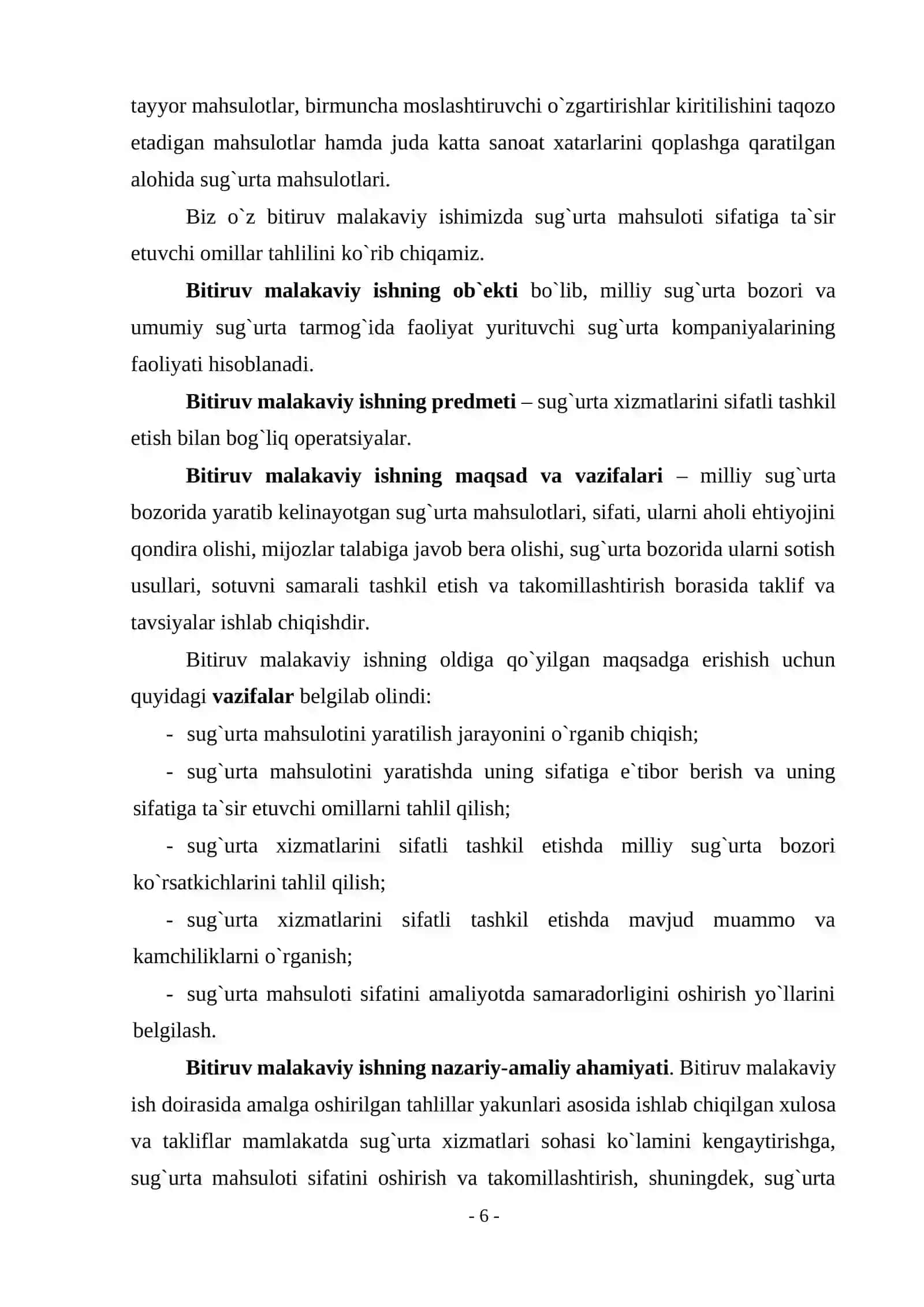 Sug`urta mahsuloti sifatiga ta`sir etuvchi omillar 4