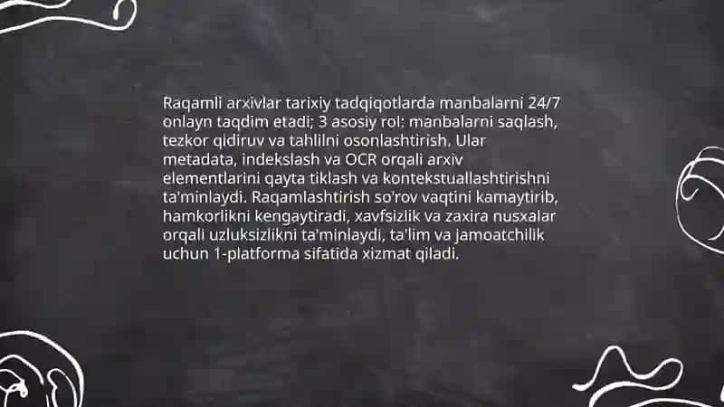 Elektron manbalarning tarixiy tadqiqotlarda axamiyati 4