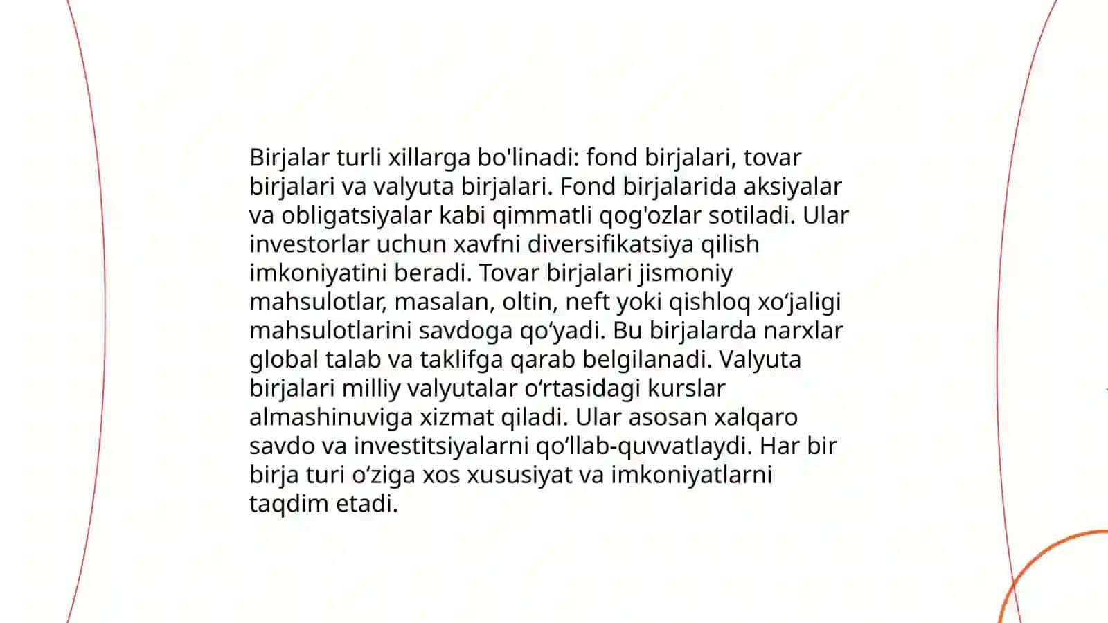 Xalqaro birjalar faoliyati 4