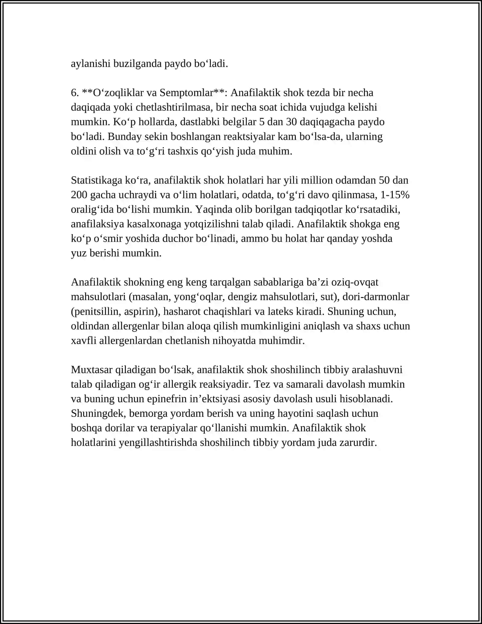 STOMATOLOGIYADA ANAFILAKTIK SHOK BIRINCHI YORDAM 4