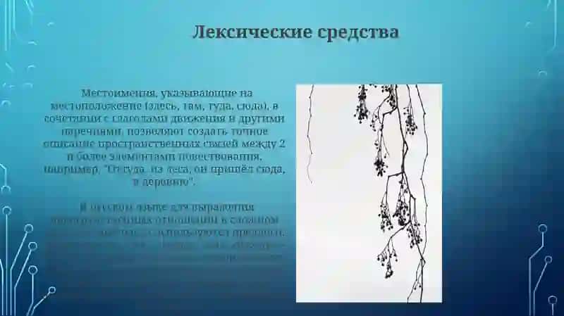 Выражение пространственных отношений сложном предложение 4