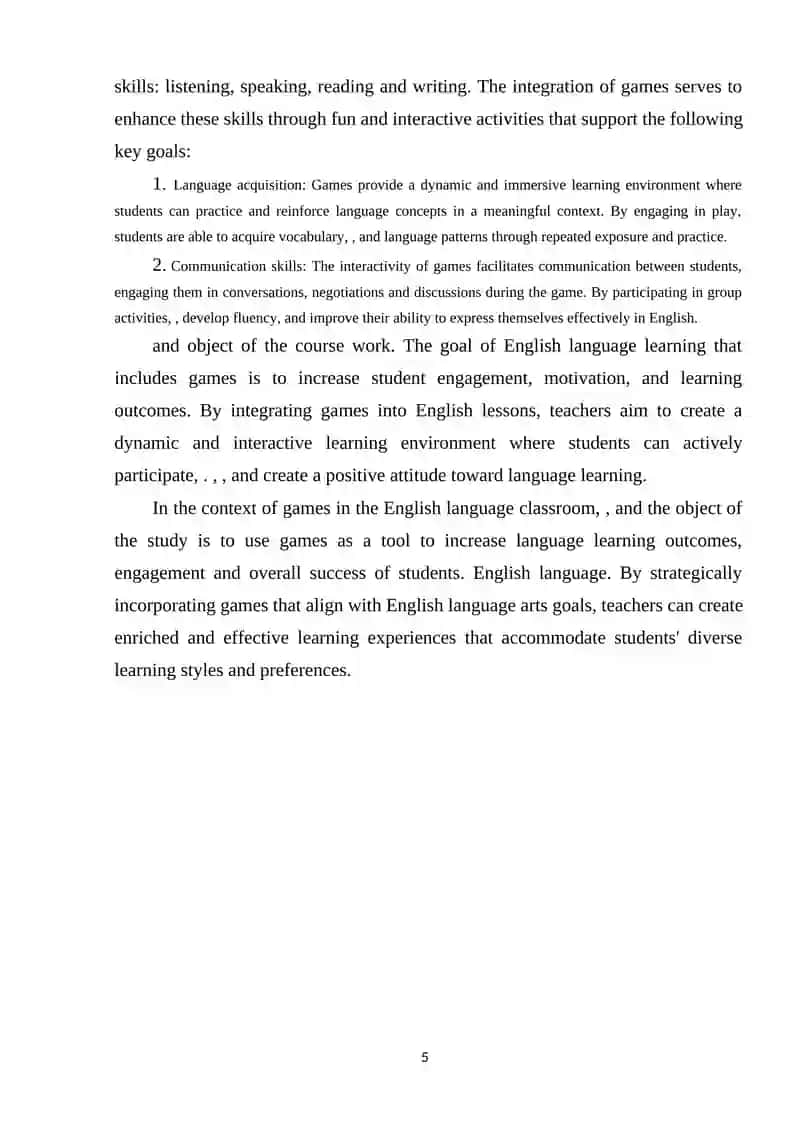 Top 5 games to use in the English Language class 4