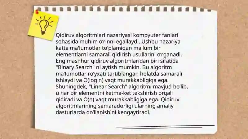 Ma'lumotlaeni qidirish va tartiblash(saralash) nazariyasi 4
