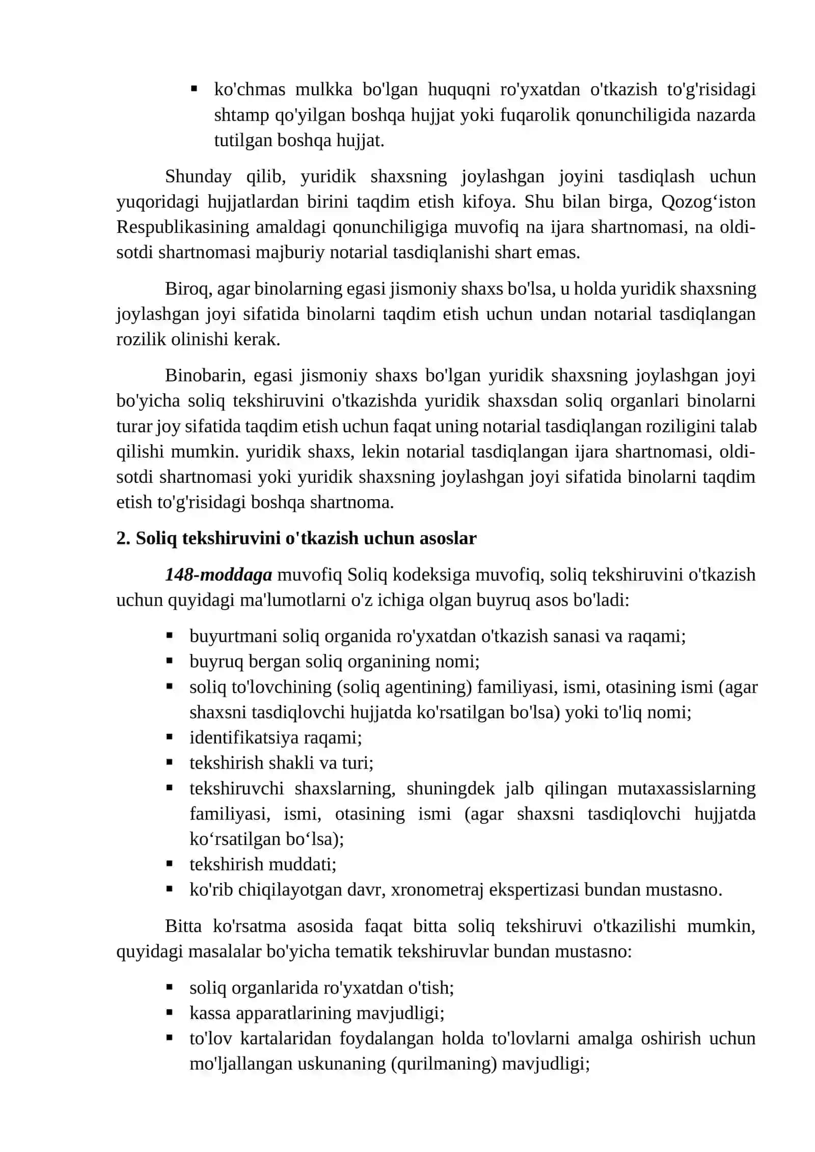 Qozog'iston Respublikasida soliq auditini o'tkazish tartibi 4