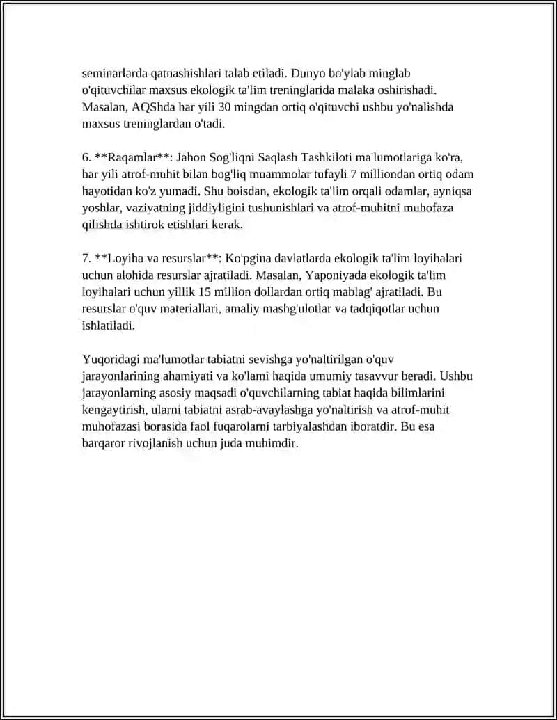 O'QISH DARSLARIDA TABIATNI SEVING VA ASRANG O'RGANISHDA YANGI METODIK TEXNOLOGIYA 4