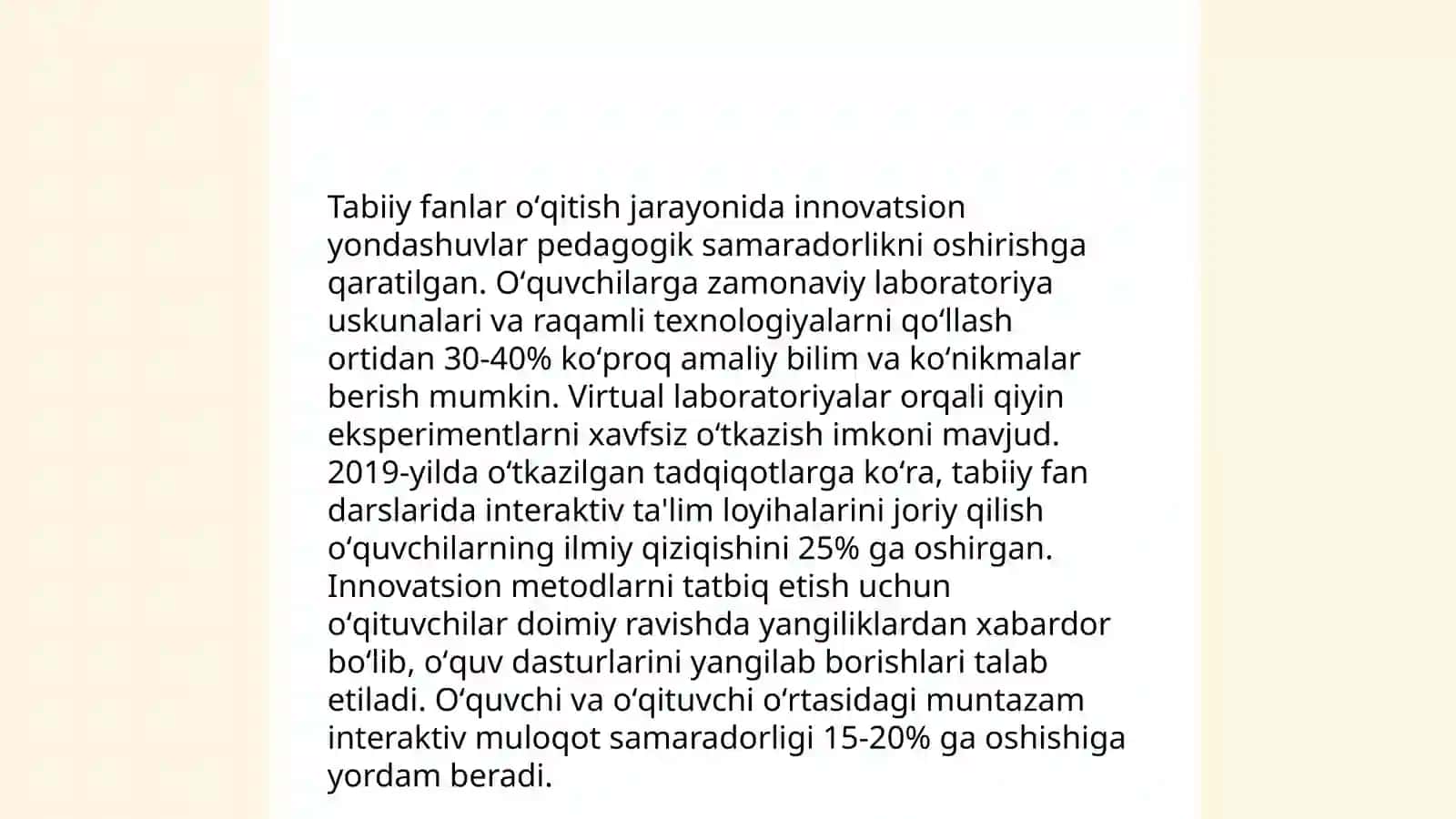 Boshlangʻich taʼlimda tabiiy fanlarning oʻqitish didaktikasi 4