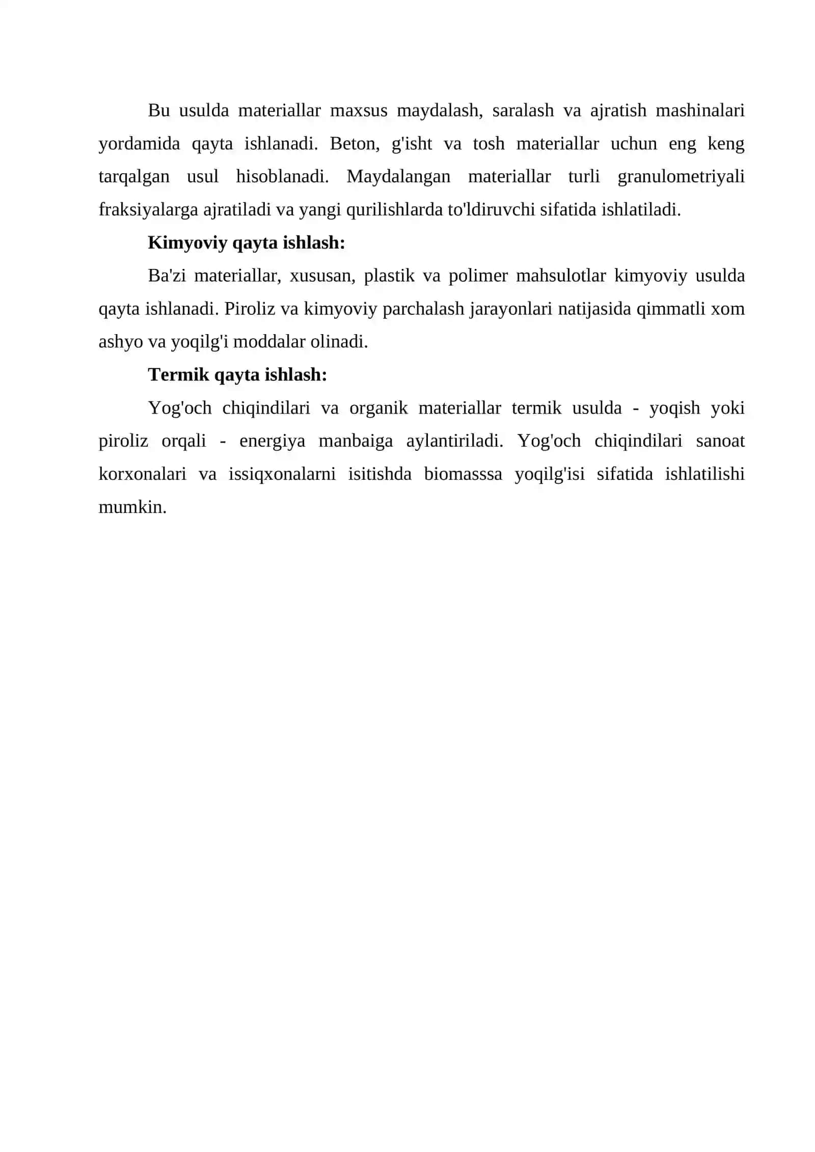 QURILISH MATERIALLARINI QAYTA ISHLASH PUNKTLARI VA KORXONALARI 4