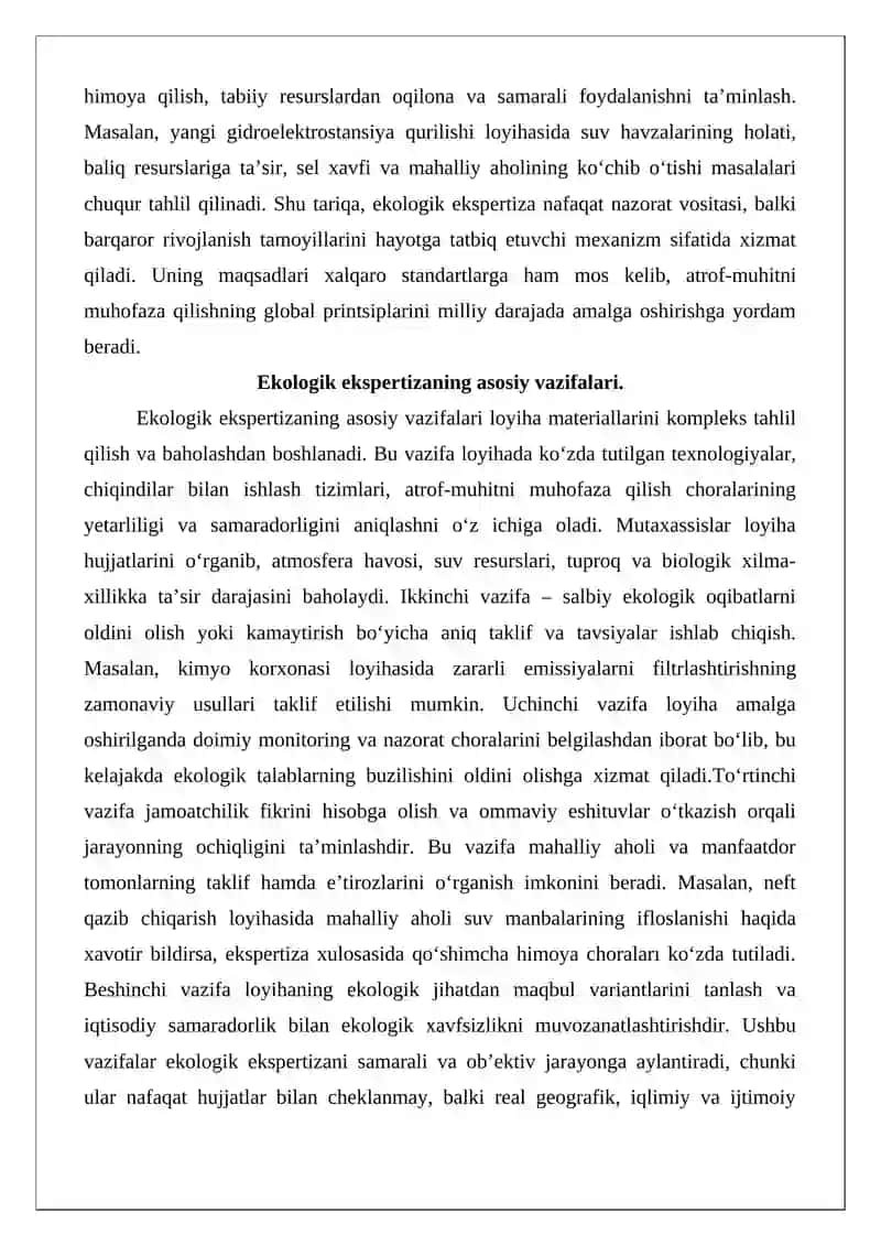 Ekologik ekspertiza tushunchasi va huquqiy ahamiyati 4