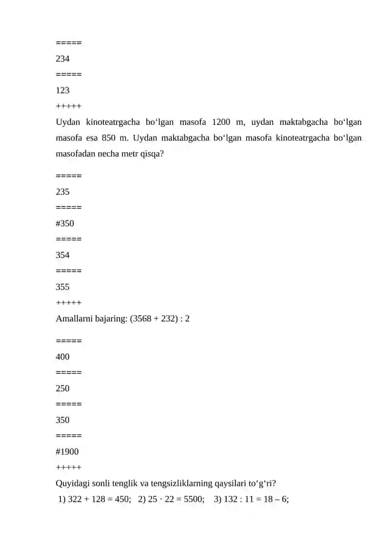Matematika va uni o‘qitish metodikasi 4
