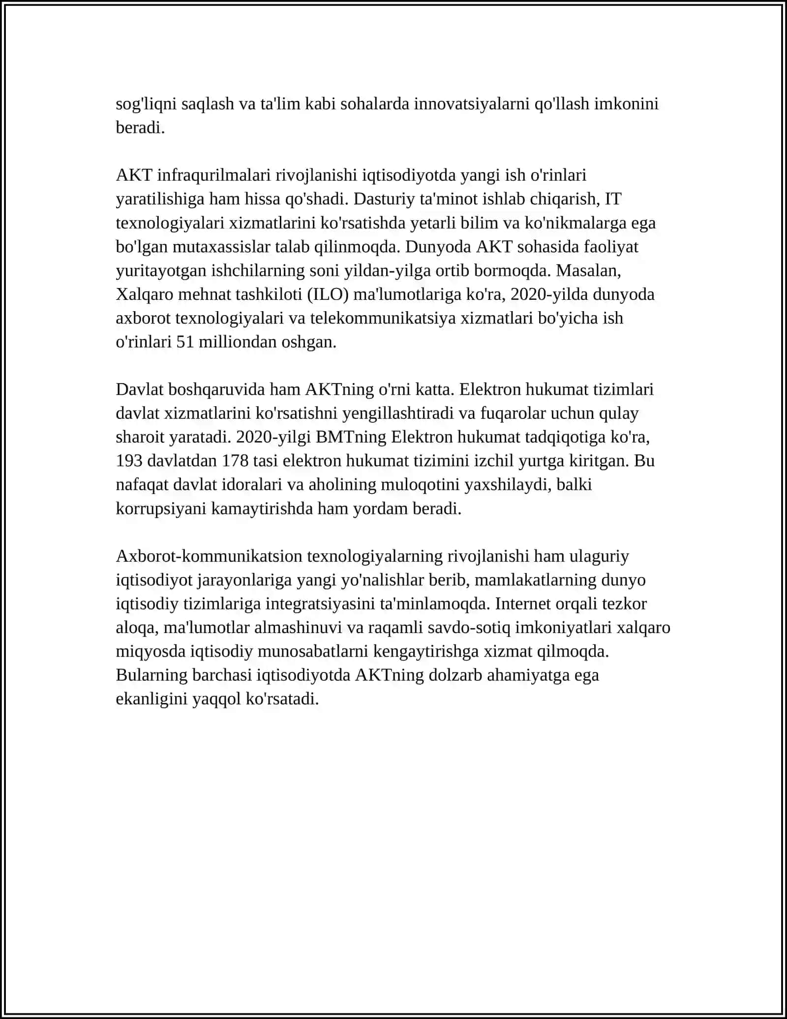 IQTISODIYOTDA AXBOROT-KOMMUNIKATSION TIZIMLAR FANINING AHAMIYATI MAQSADI VA VAZIFALARI 4