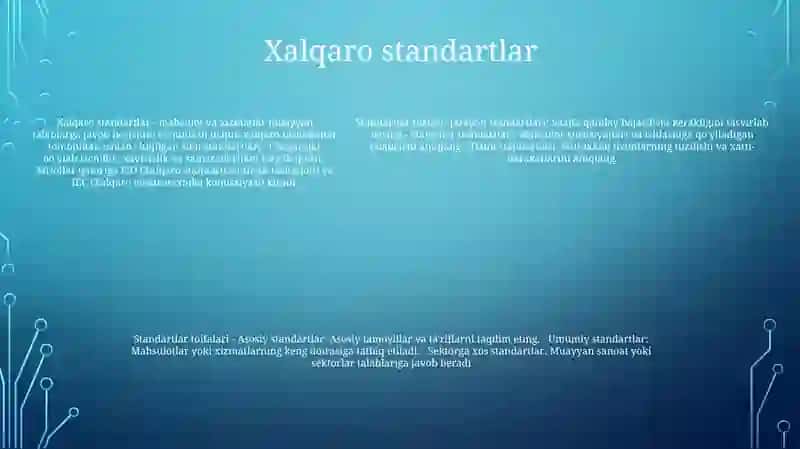 Standartlarning Turlari Va Toifalari 4