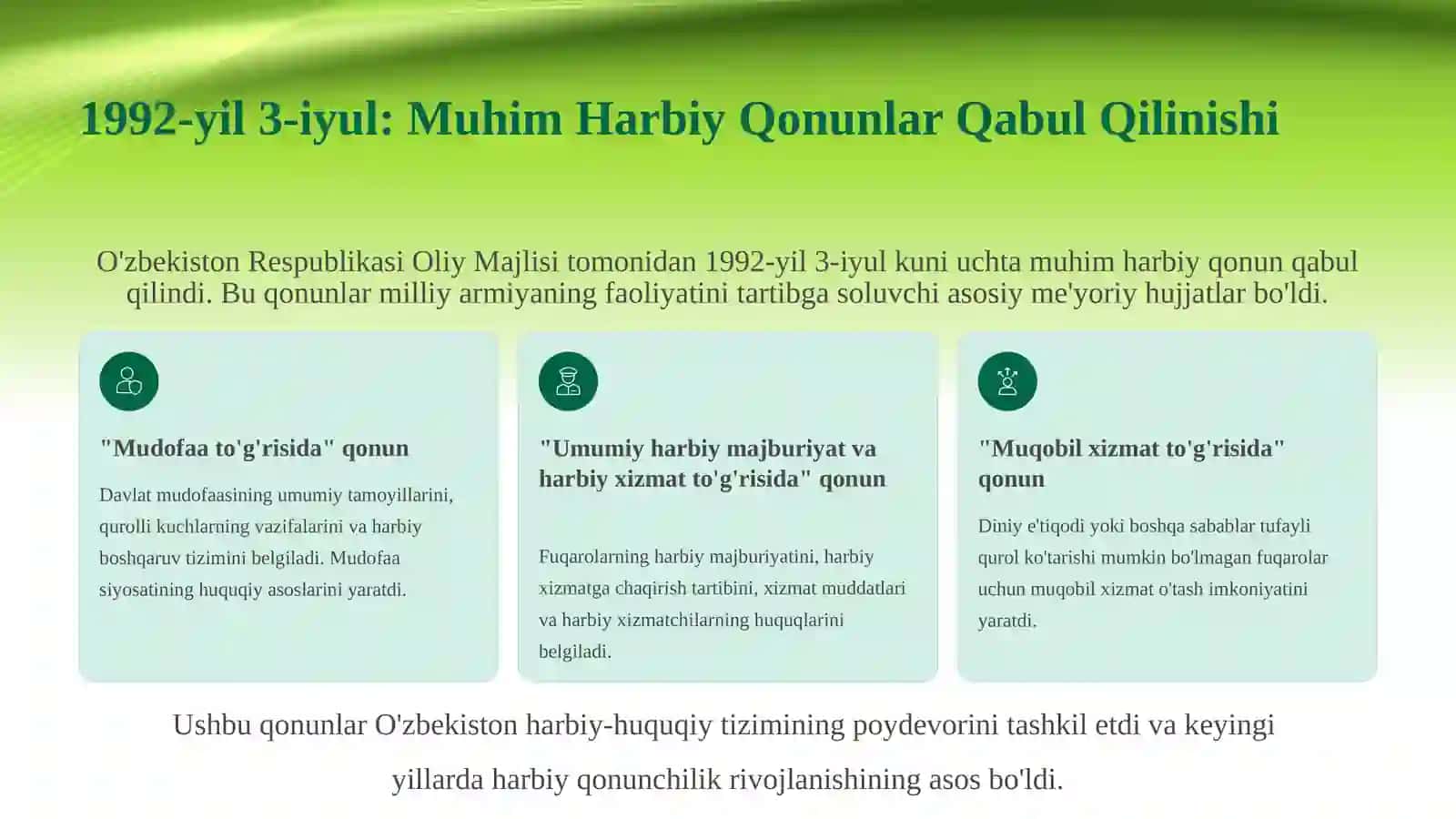 O'zbekiston Respublikasining harbiy faoliyatidagi huquqiy asoslari 4