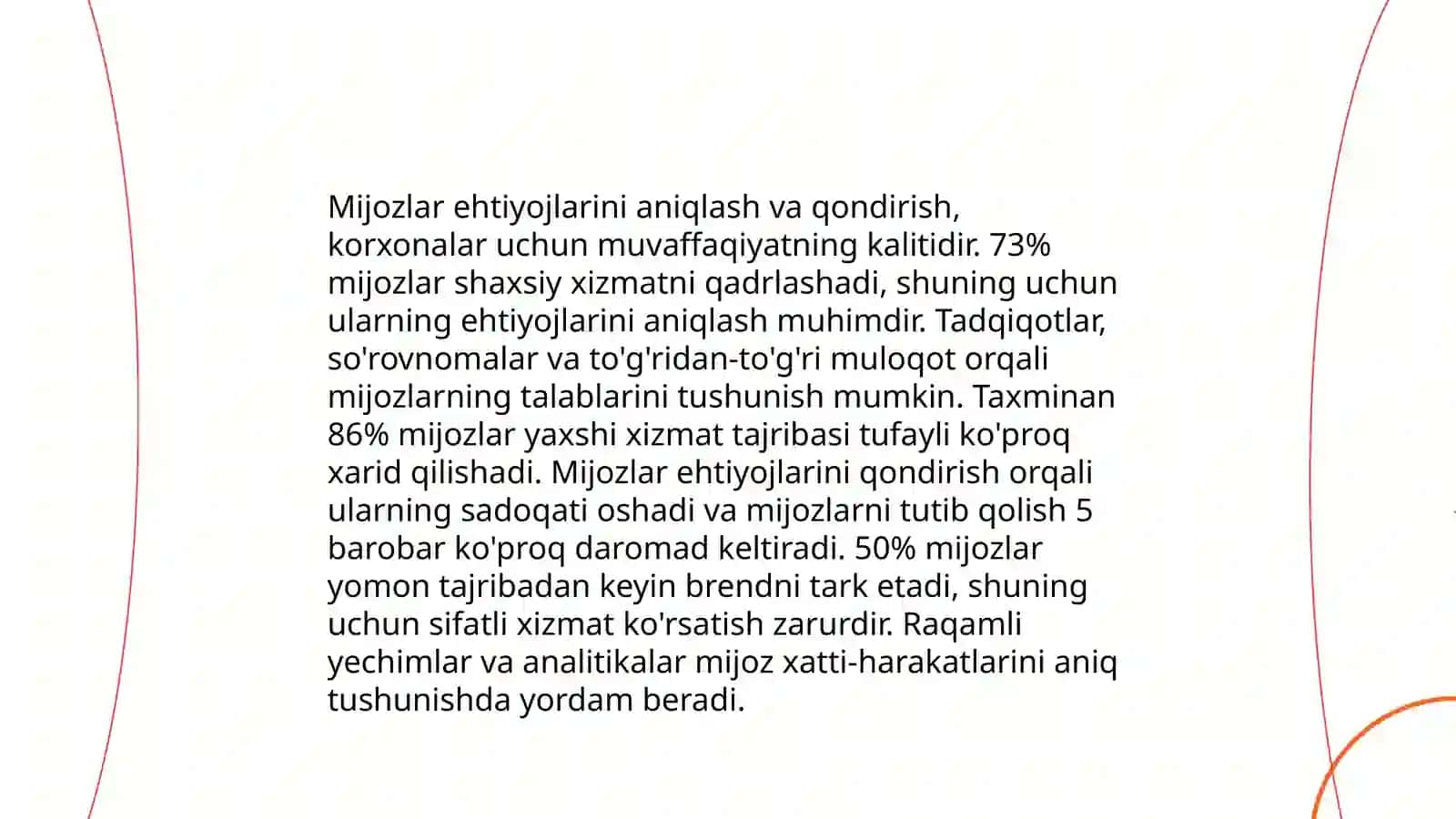 Mijozlar bilan munosabatlardagi asosiy majburiyatlar 4