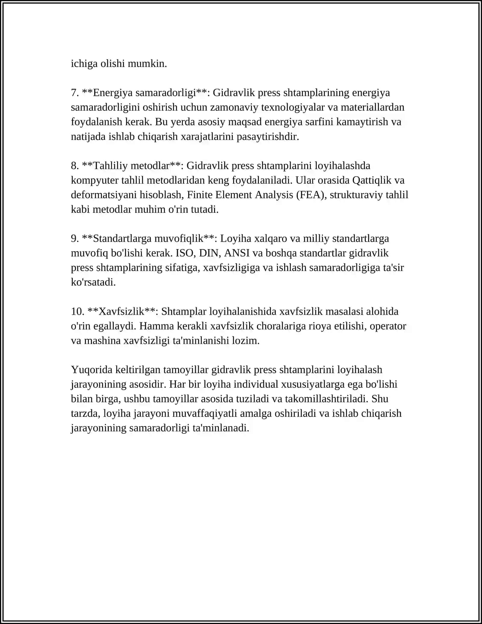 GIDRAVLIK PRESS SHTAMPLARINI LOYIHALASH 4