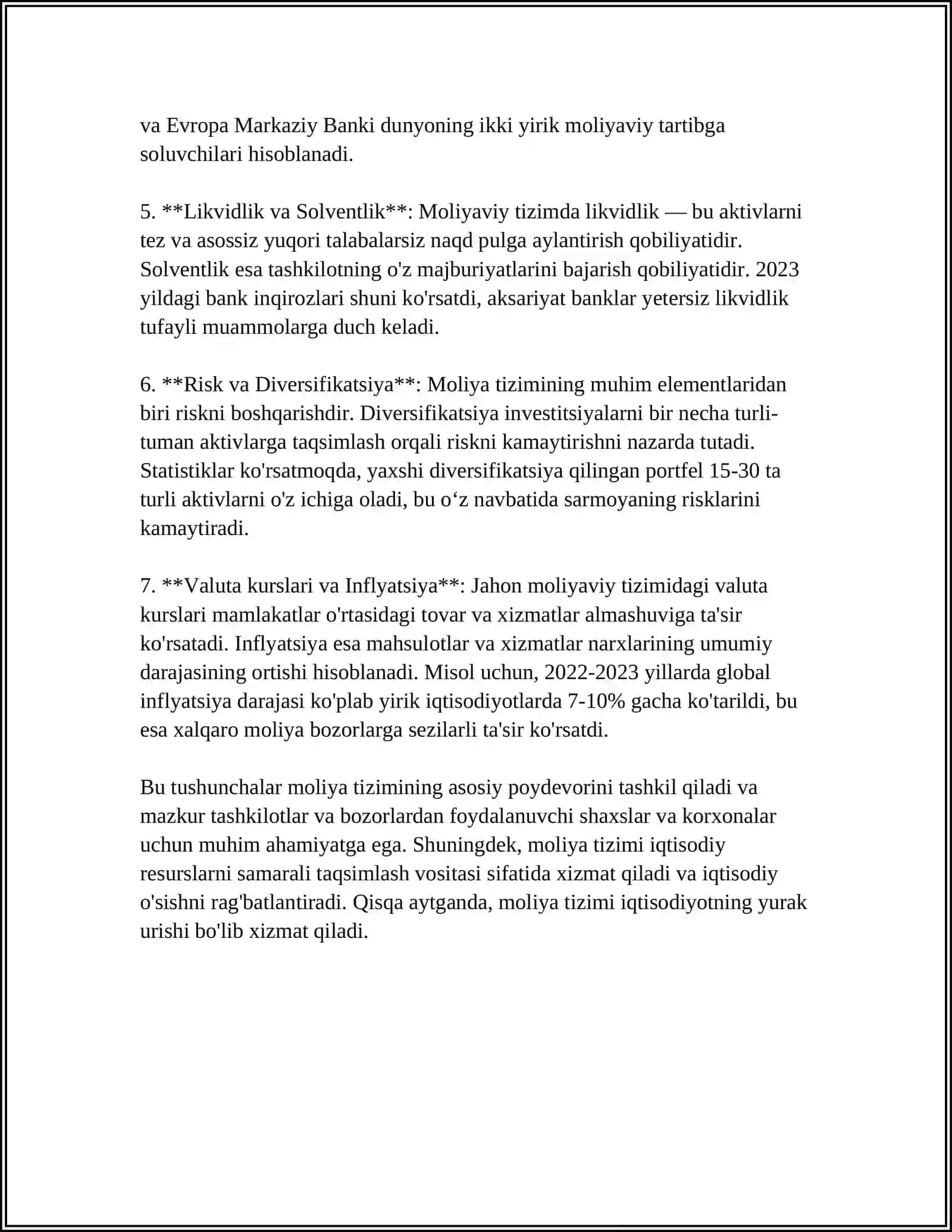 Moliya Tizimi 4