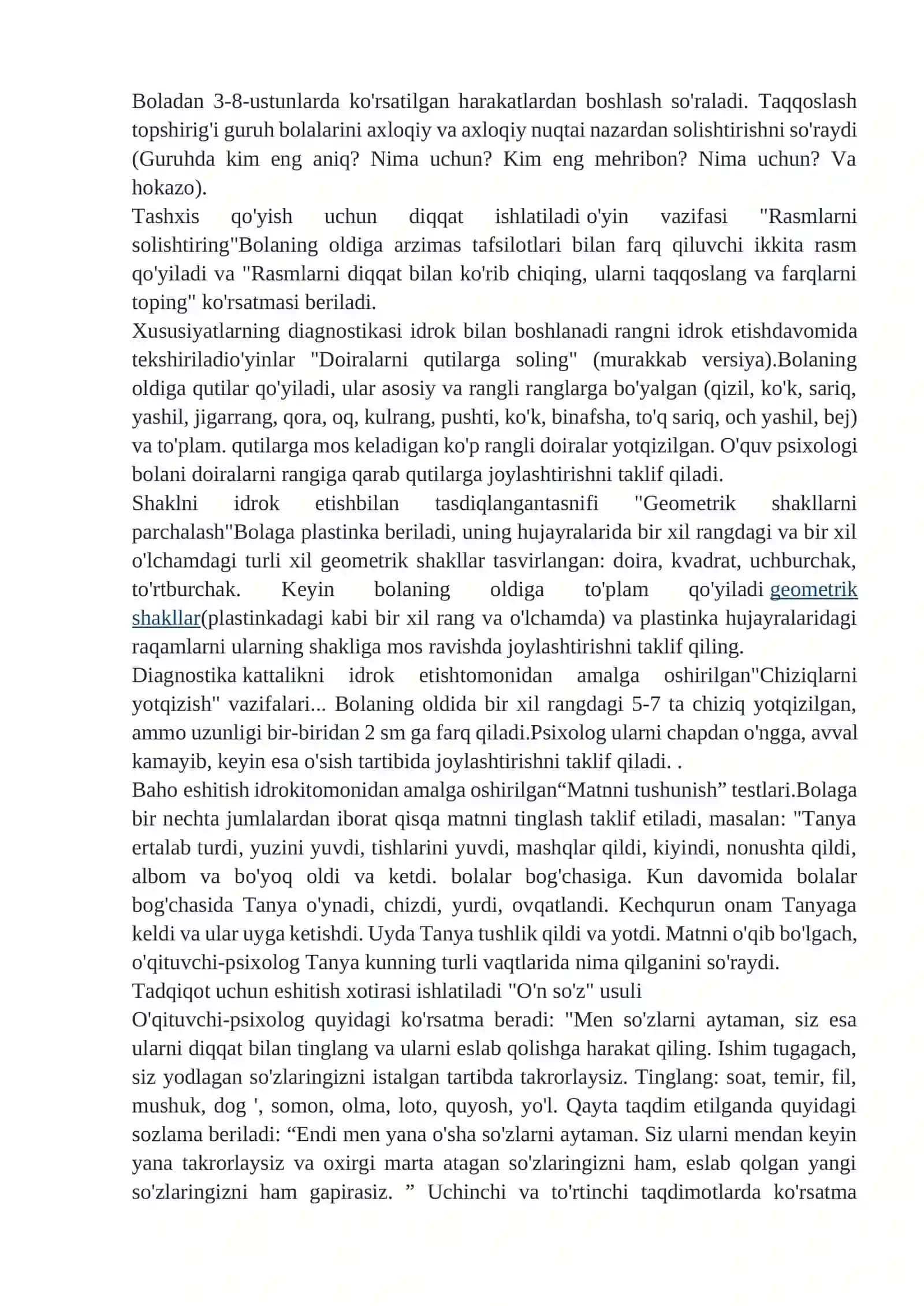 Stenfordning o'ziga xos binet shkalasi. So'rov natijalarini baholash 4