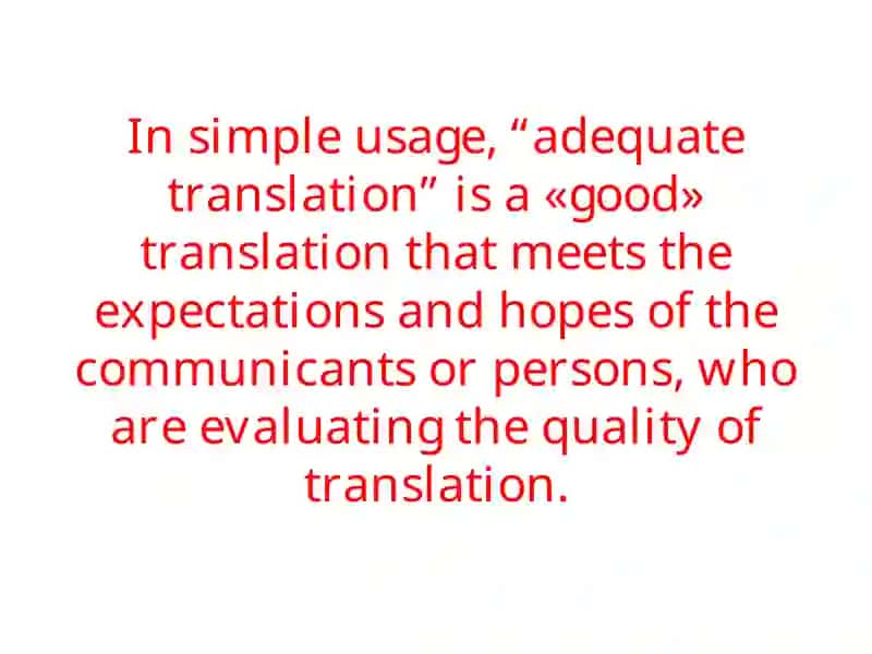 Adequacy in translation 4