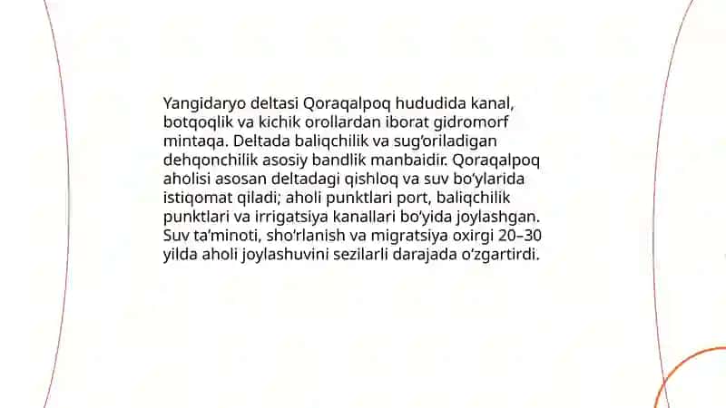 Qoraqalpoqlarning Yangidaryo bo'yida joylashuvi 4