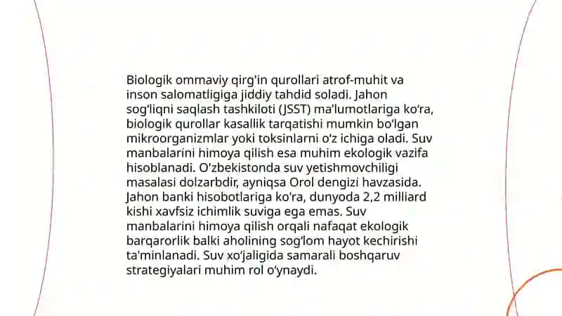 Kimyoviy ommaviy qirg'in qurollari va ovqat xavfsizligi 4
