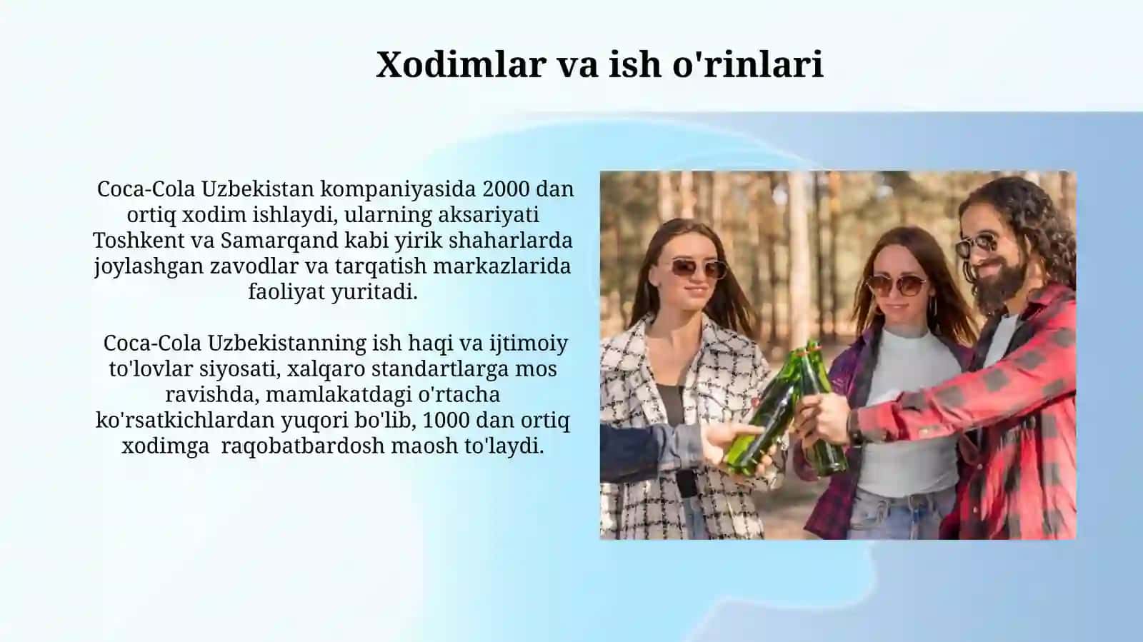 COCA-COLA BRENDI VA O'ZBEKISTONDAGI ULUSHI 4