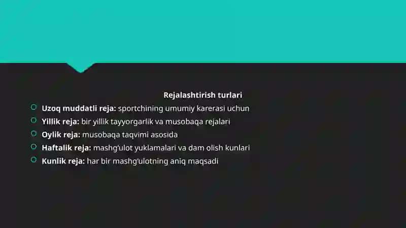 Sporttayyorgarliginirejalashtirish 4