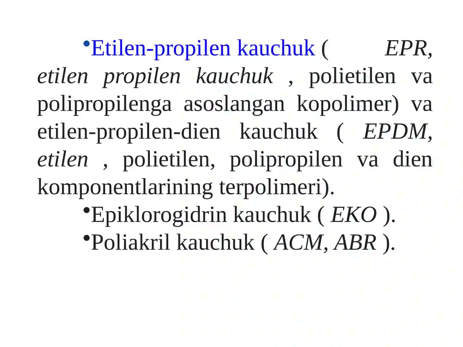 Oltingugurt birikmalari bilan vulkanizatsiya qilinadigan to'yinma g'ankaunchuklar 4
