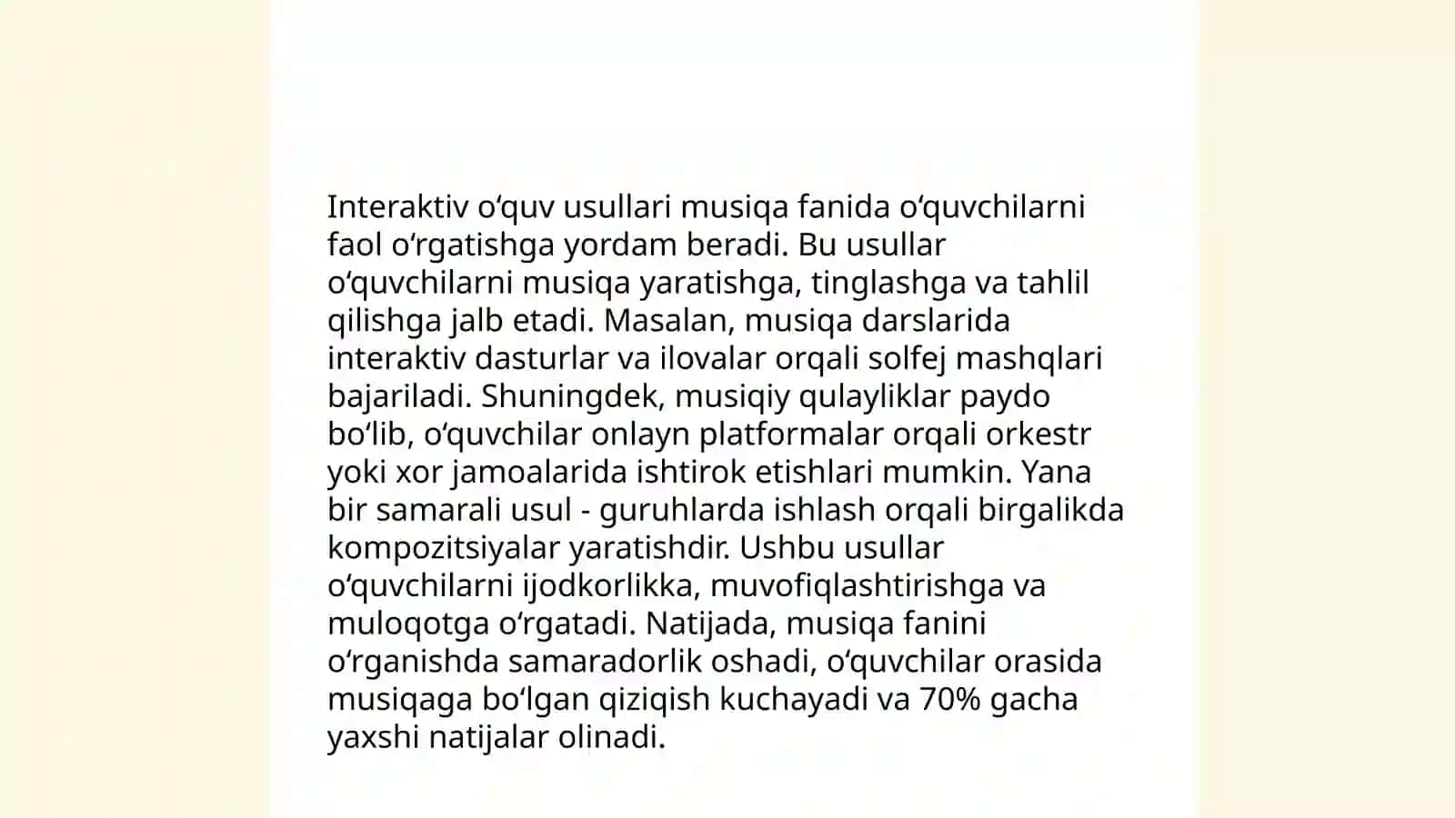 Musiqa fanini o‘qitishda innovatsion yondashuv 4