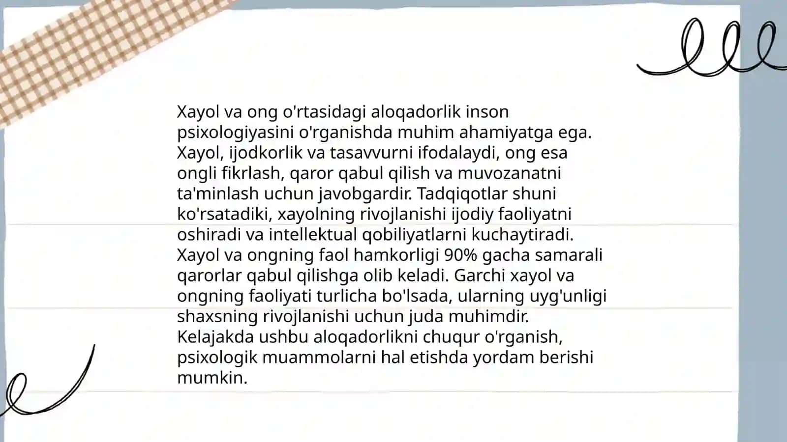 Xayol haqida tushuncha 4