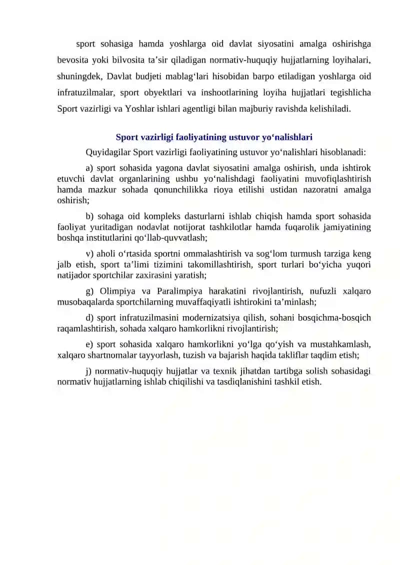Jismoniy tarbiya va sport menejmenti tizimida davlat idoralari tavsifi 4