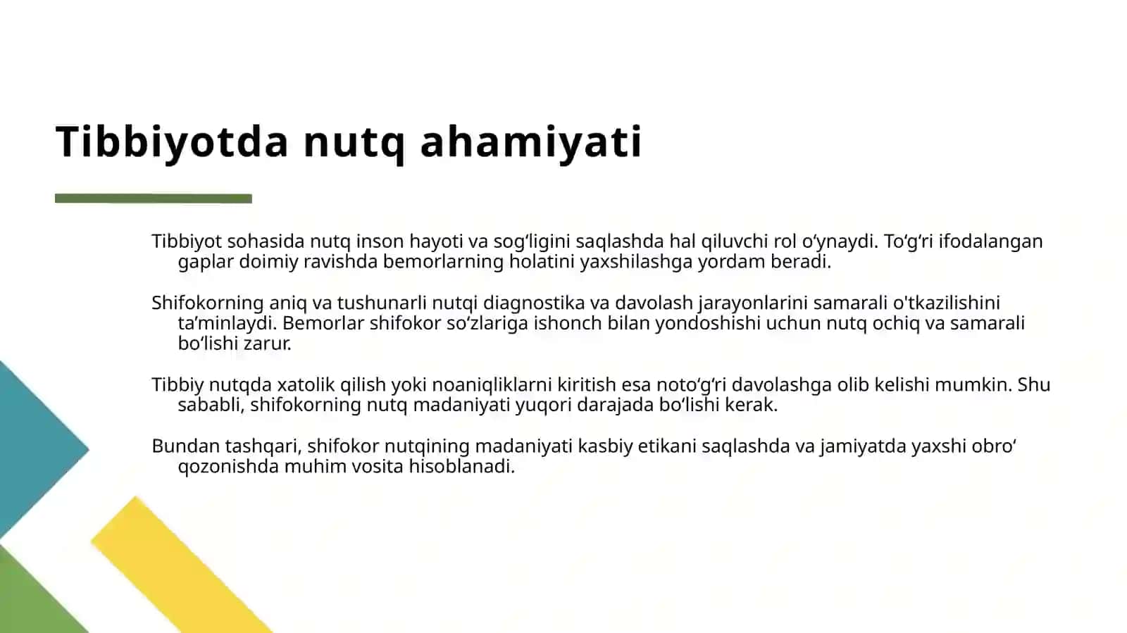 SHIFOKORNING NUTQ MADANIYATI 4