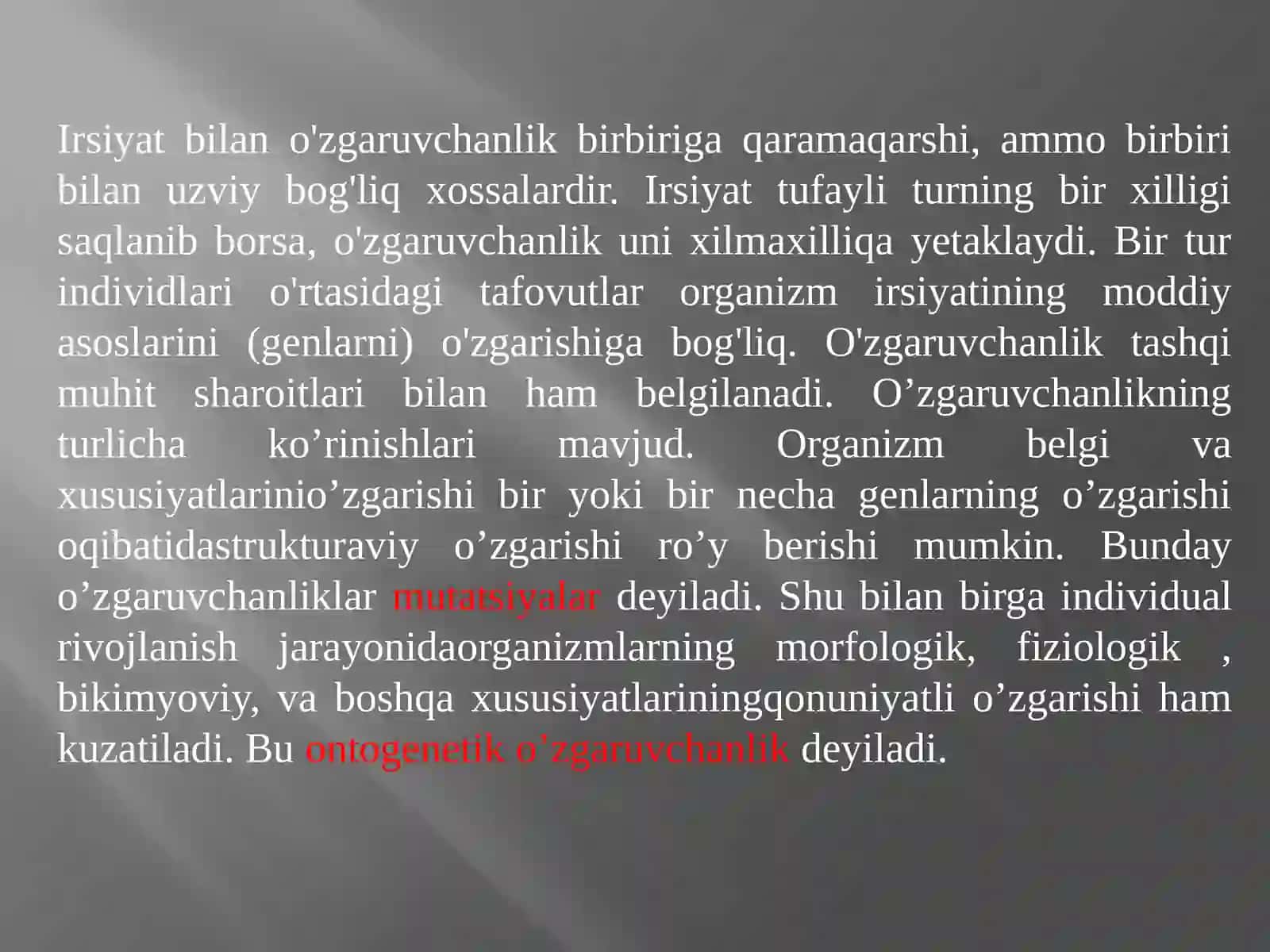GENETIKA FANI HAQIDA TUSHUNCHA 4