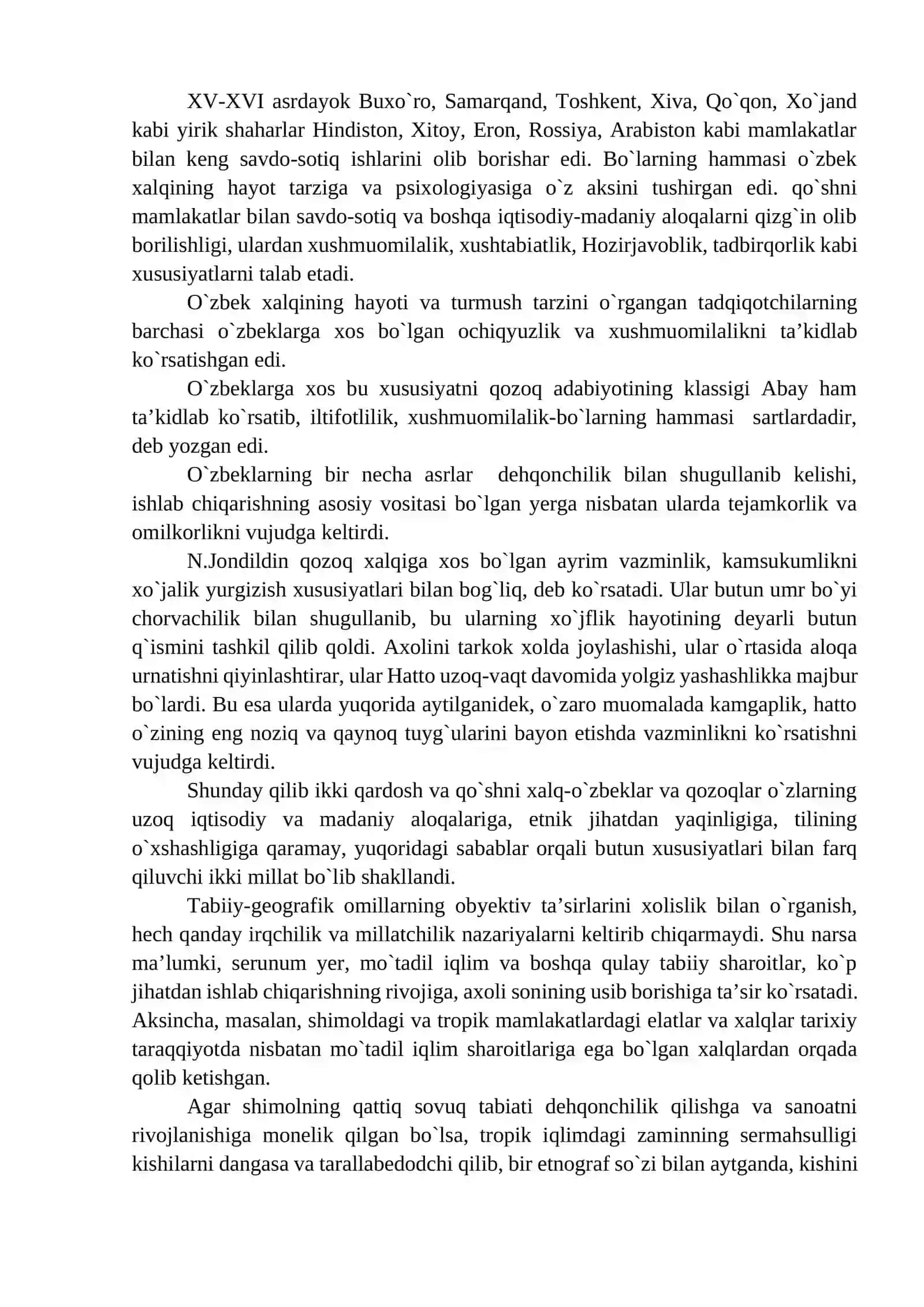 ETNOPSIXOLOGIK XUSUSIYATLARNI SHAKLLANTIRUVCHI OMILLAR 4