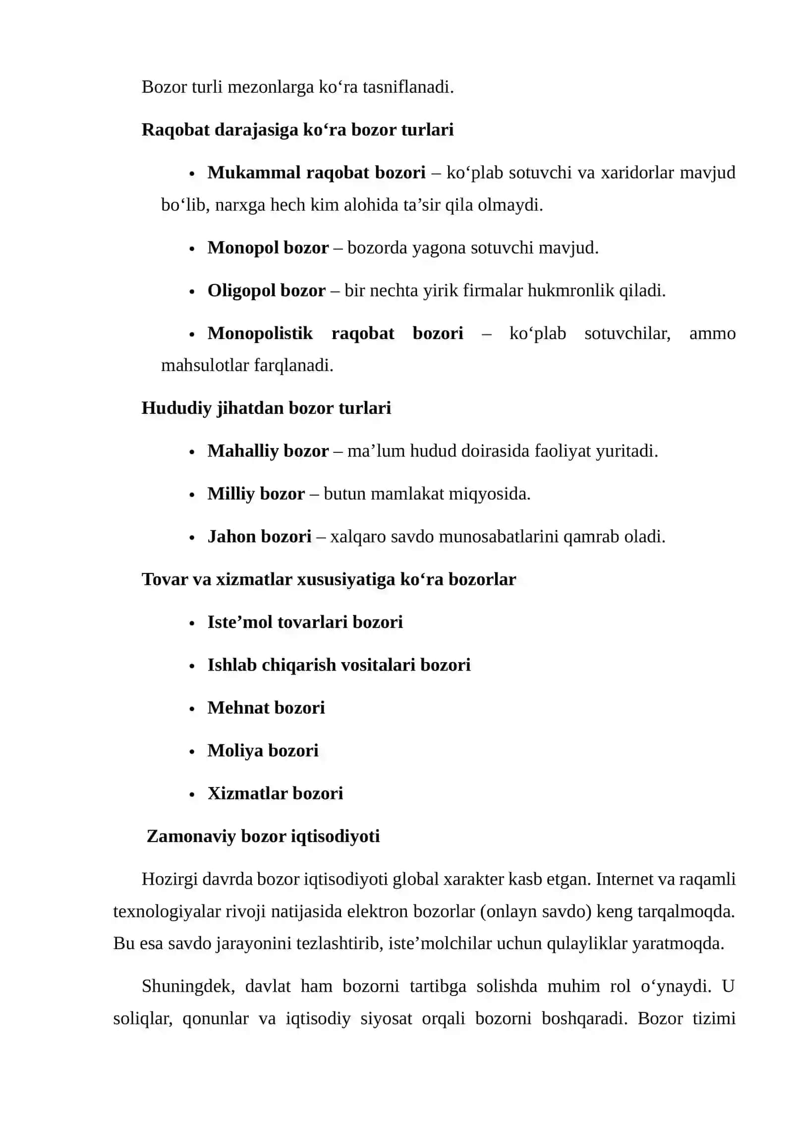 Bozor va uning turlari 4