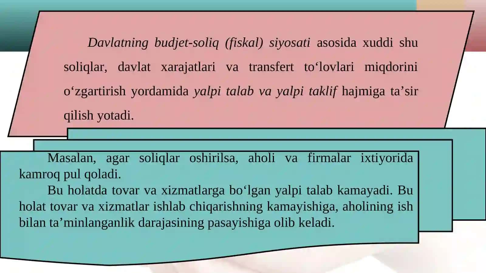 Davlatning iqtisodiyotdagi roli 4