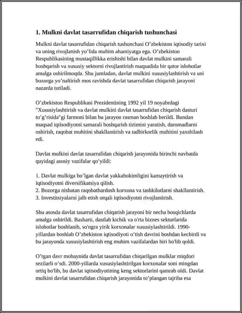 Davlat Mulkini Davlat Tasarrufidan Chiqarish 4
