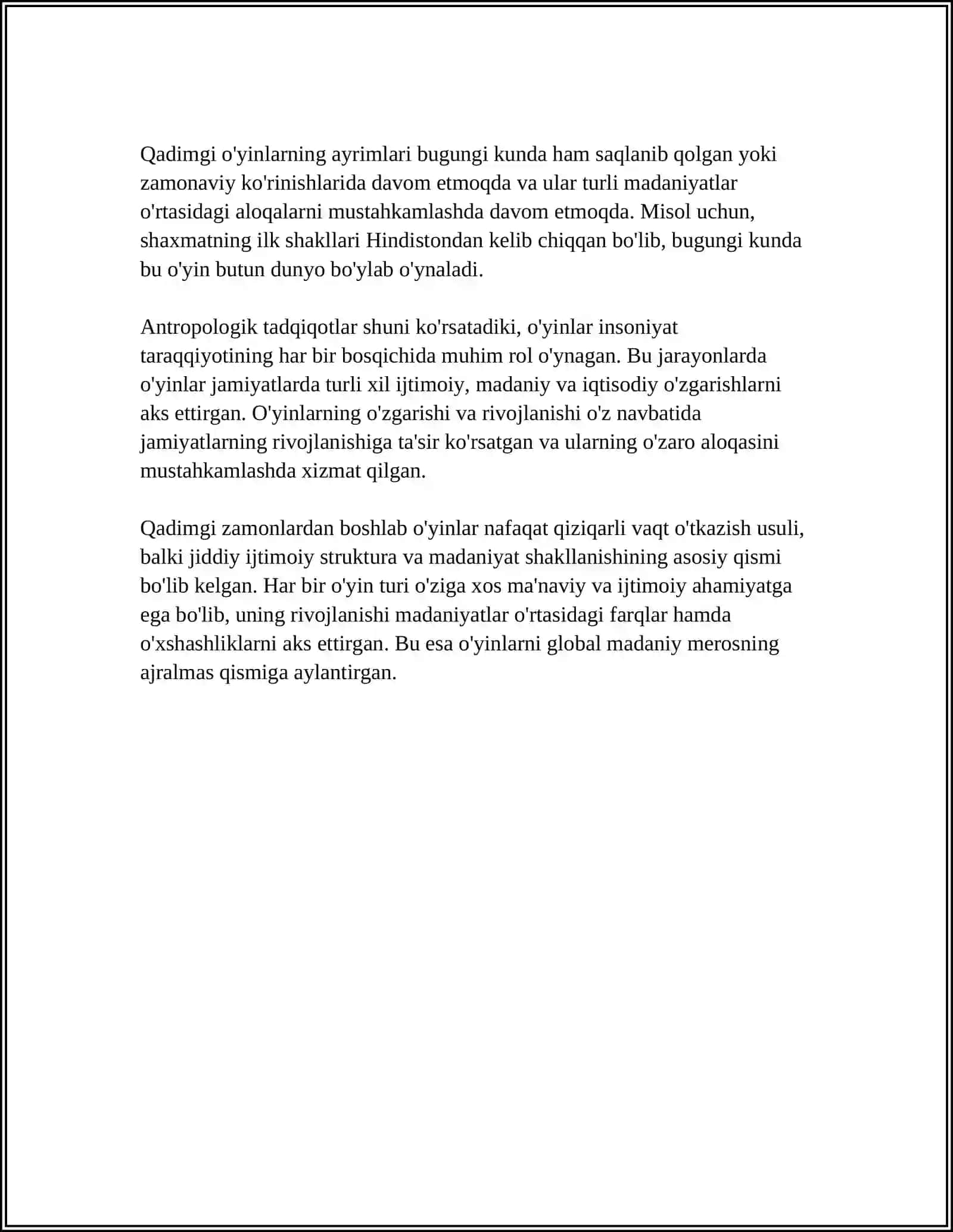 O'YIN RIVOJLANISHI TARIXINING ASOSIY TENDENSIYALARI 4