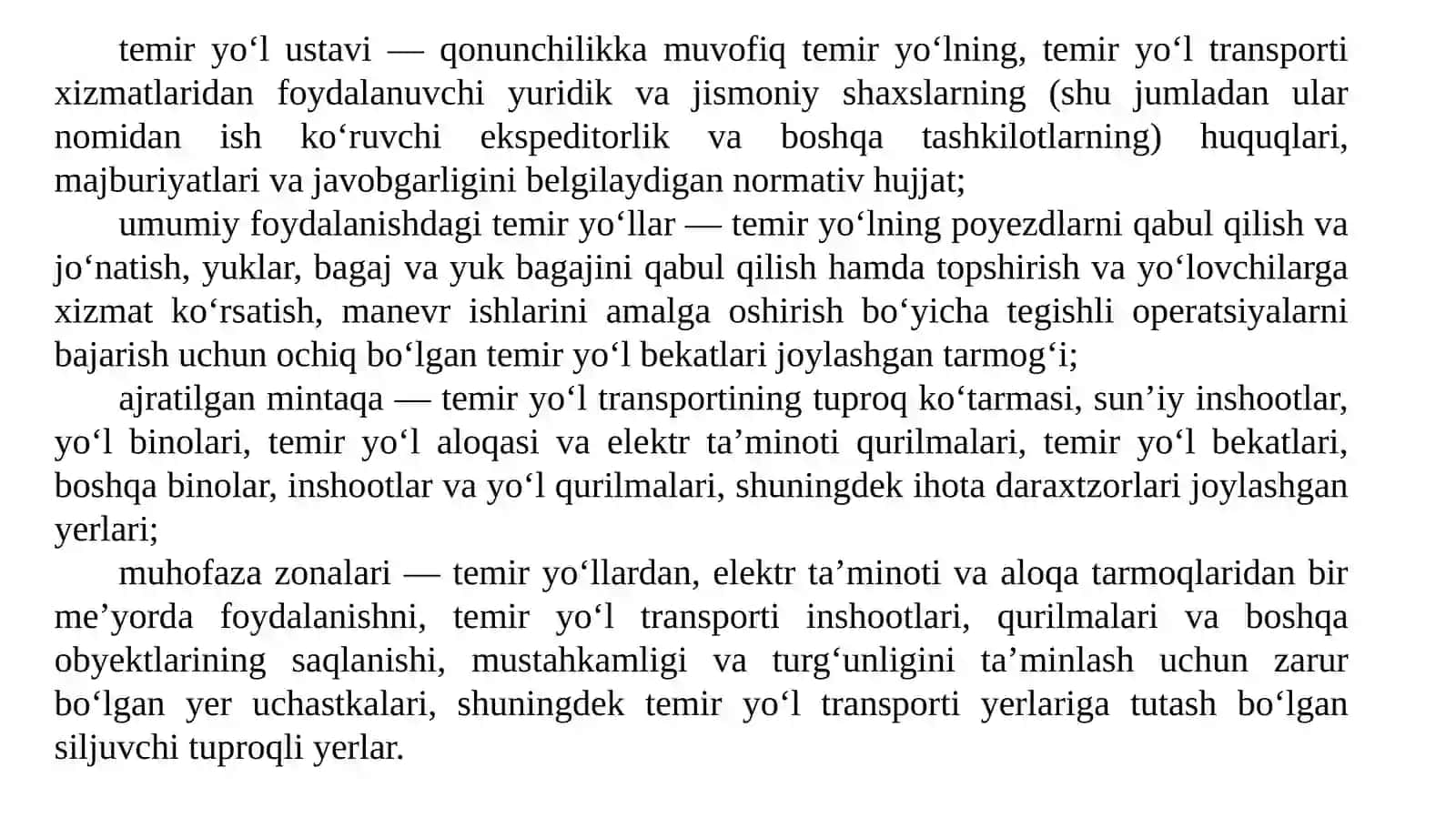 TEMIR YO‘L TRANSPORTIDA YURITILUVCHI ME’YORIY HUJJATLARBILAN TANISHISH 4