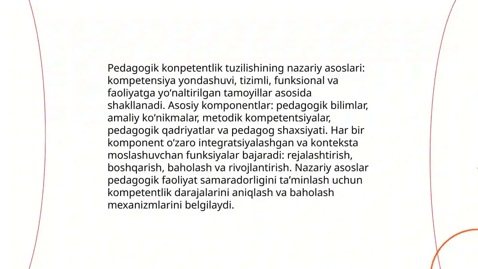 Pedagogik konpetentlikning tuzilishi va mohiyati 4