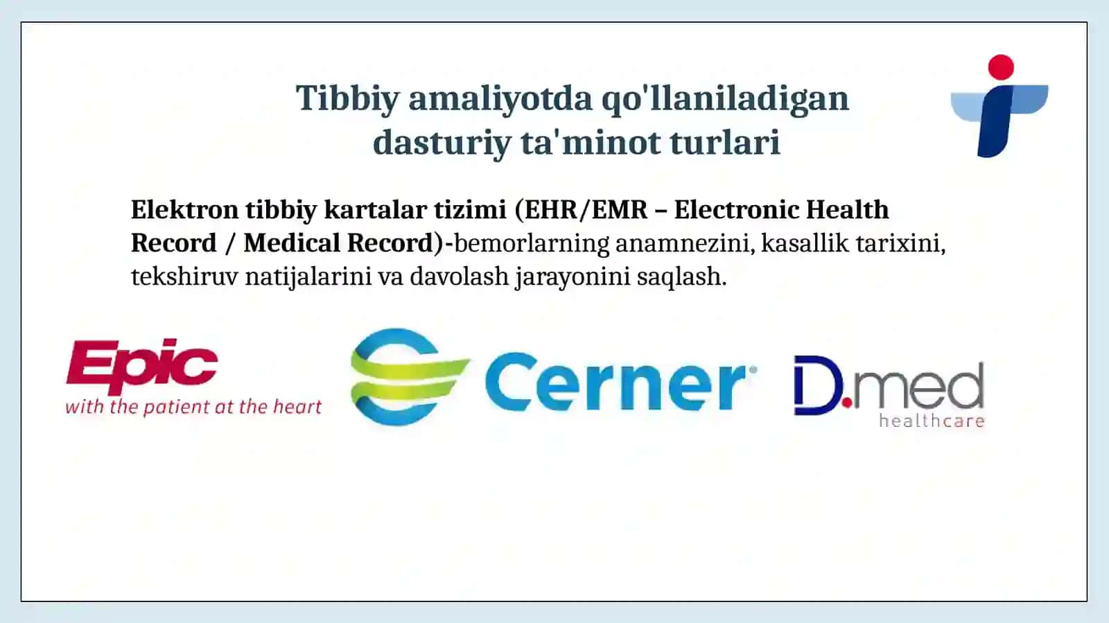 TIBBIYOTDA AXBOROT TEXNOLOGIYLARI 4
