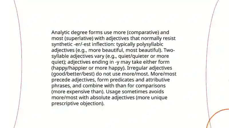 Adjective morphology 4
