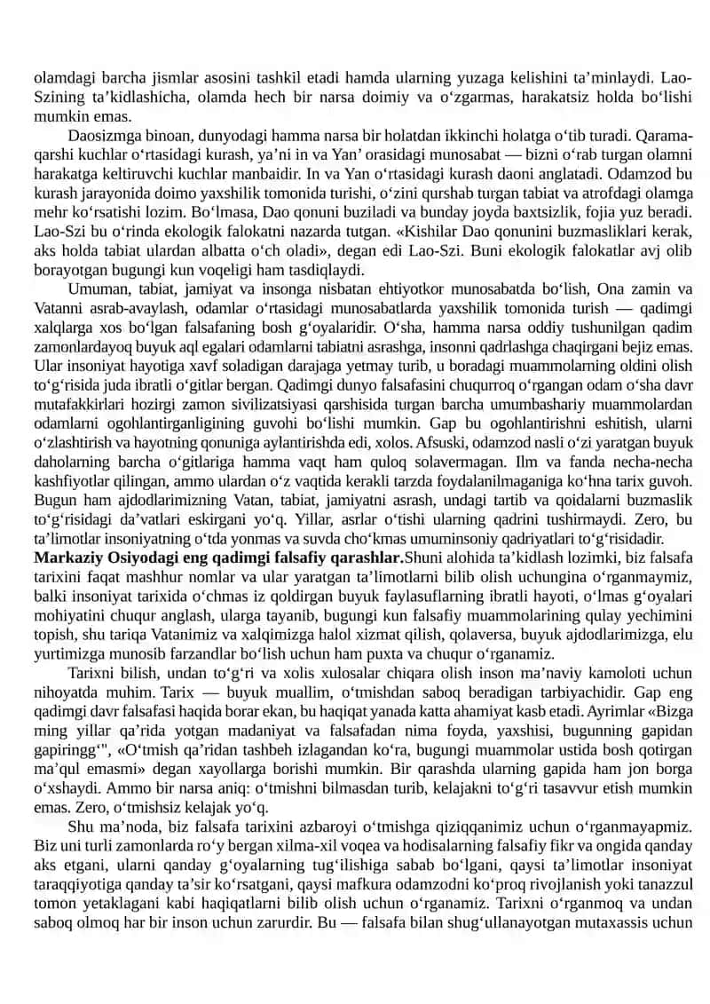 Falsafiy tafakkur taraqqiyoti bosqichlari: Sharq falsafasi 4