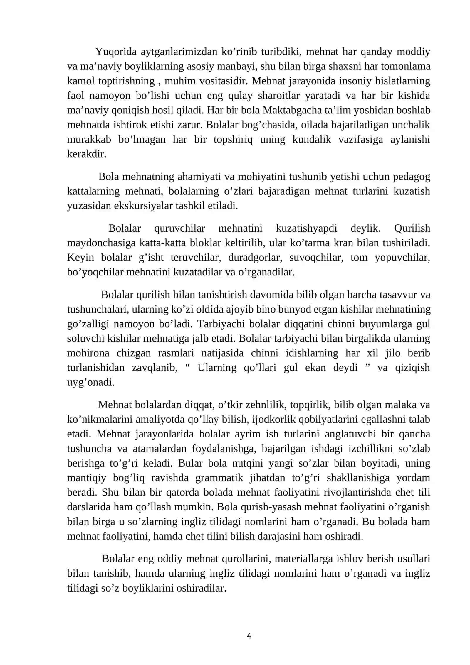Ingliz tilida insonlarning mehnat faoliyatini o’rgatish ishlanma loyihasi 4