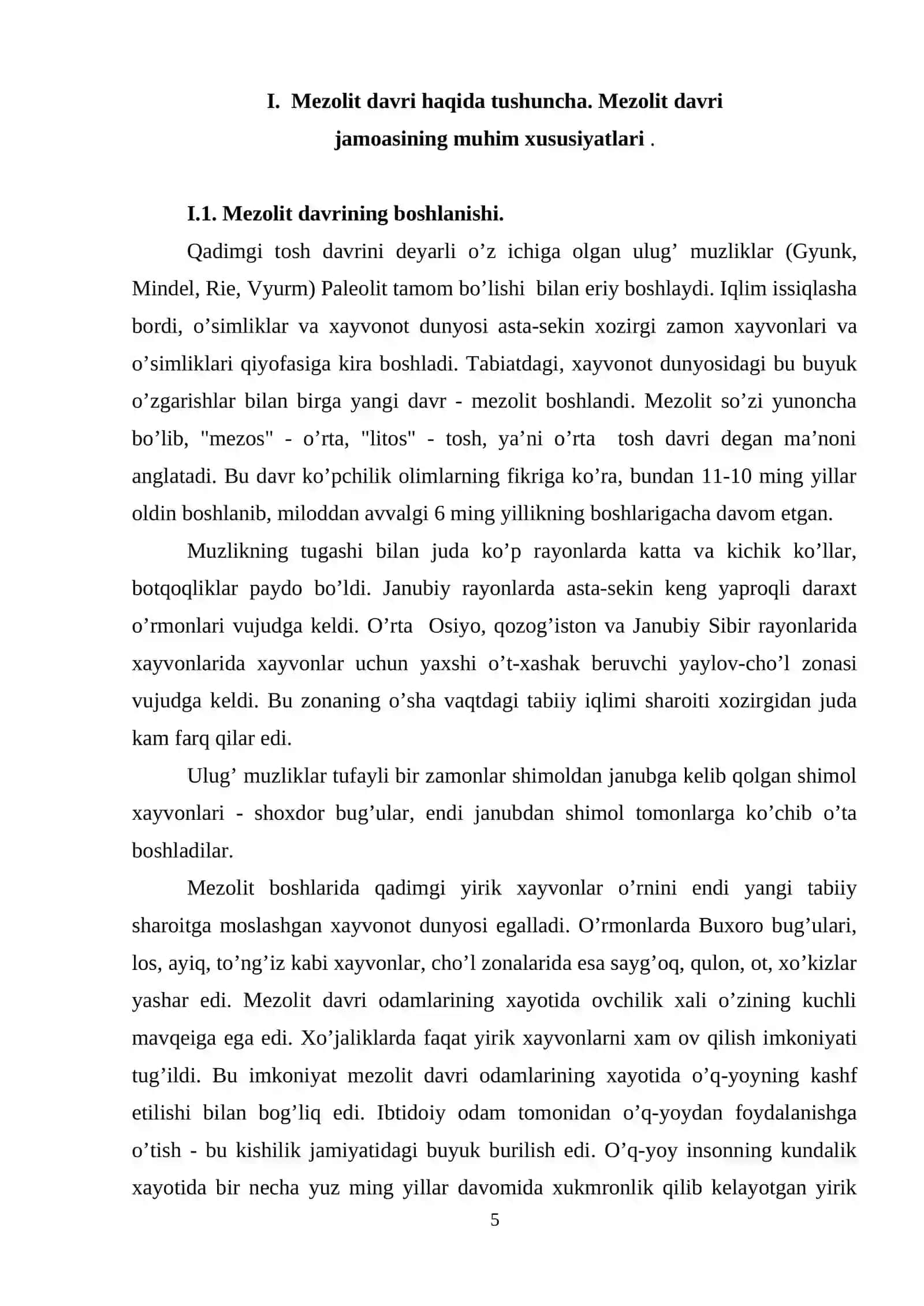 O`rta Osiyoda Mezolit o`rta tosh davri tarixi 4