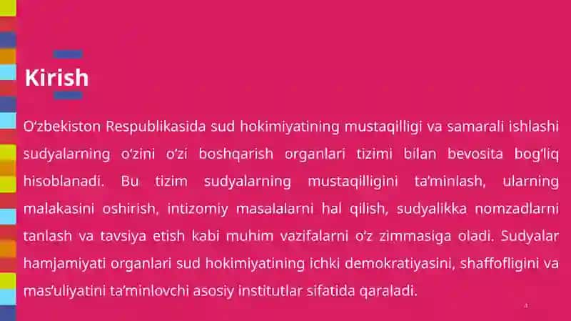 Sudyalar hamjamiyati organlari tushunchasi va turatlari 4